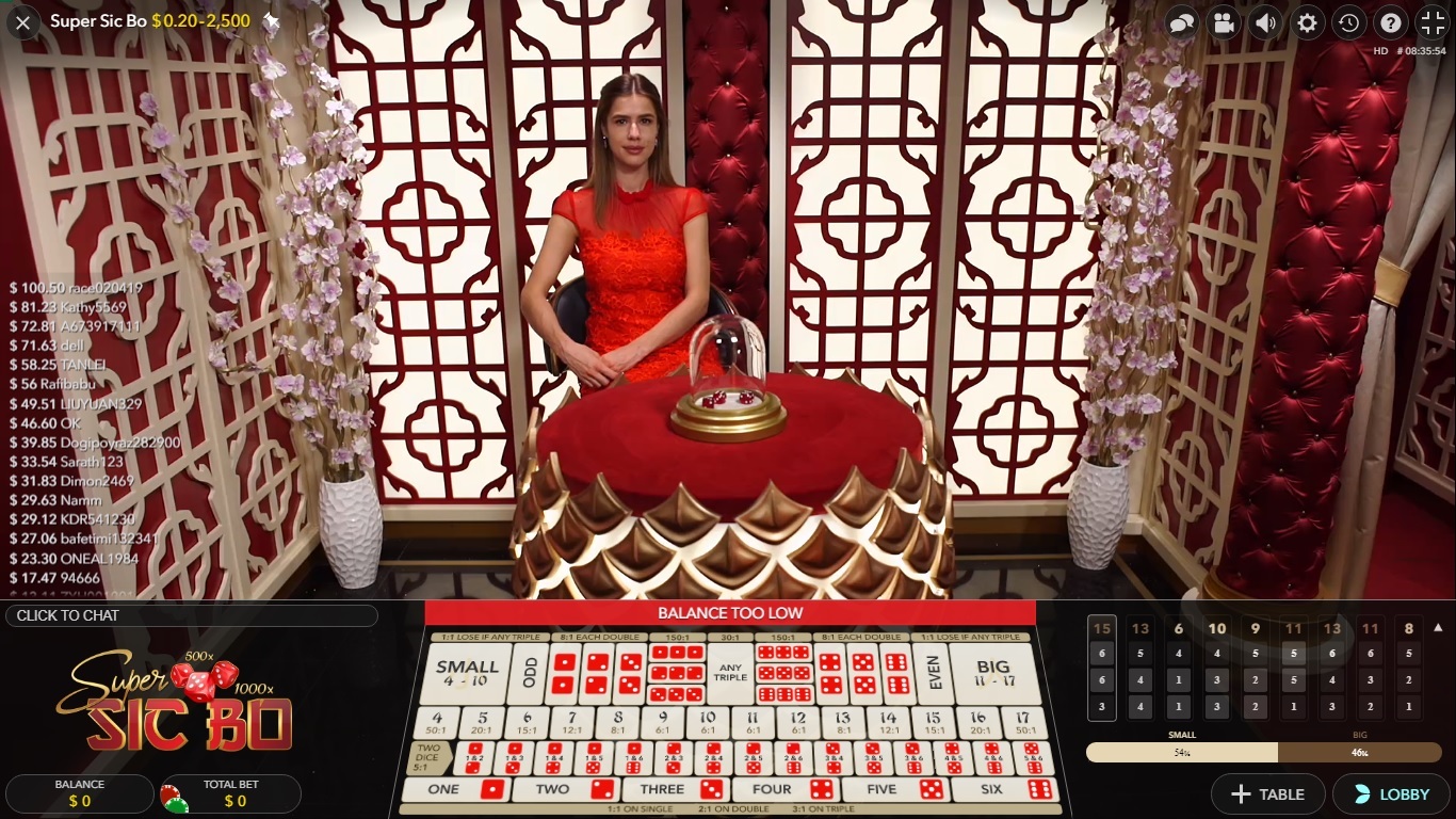 1x Bet Live Casino Spiele