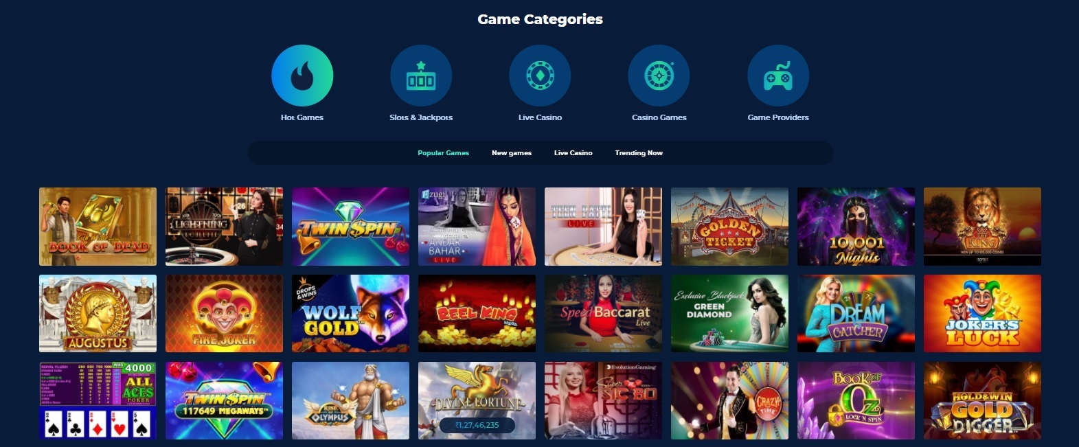 Casino Planet Spiele