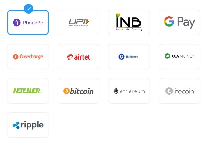 Wie bezahle ich eine Astropay-Karte in Indien?