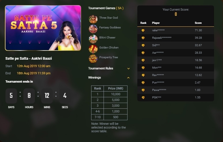 Jeetwin Casino Turnier