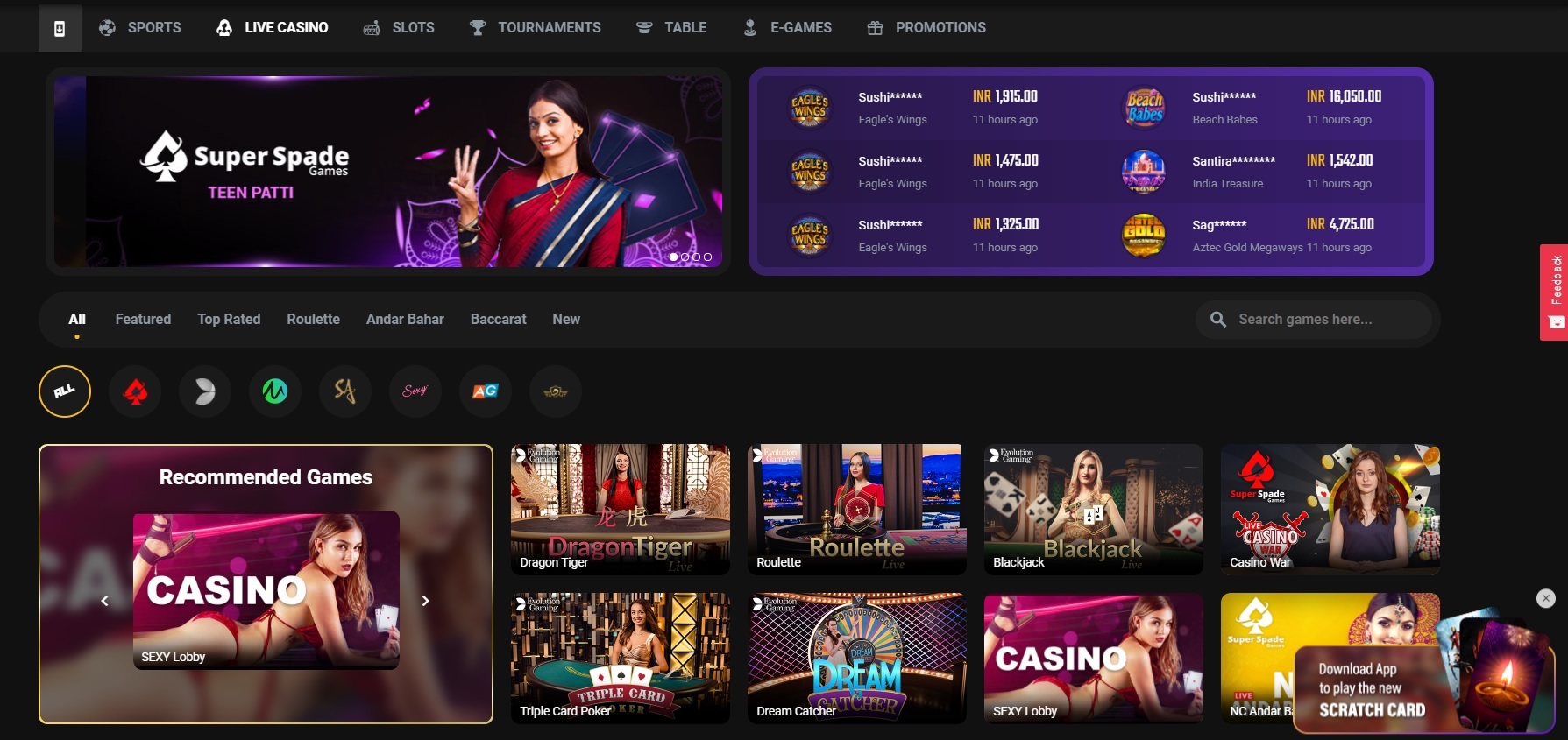 Jeetwin Live Casino