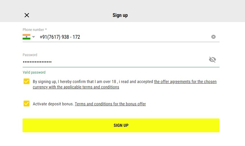 Parimatch Casino Anmeldung 3